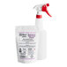 A white bag with purple and black text for Noble Chemical QuikPacks restroom and toilet bowl cleaner packets.