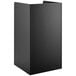 A black rectangular Lancaster Table & Seating waste receptacle enclosure with a "THANK YOU" swing door.
