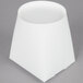 A white cylinder shaped SmartServ take-out container with a lid on it.