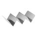 A close-up of a stainless steel Vollrath taco holder with 2 or 3 compartments.