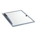 A rectangular sliding glass bottom lid with a gray frame, designed for Avantco DFF9 freezers.
