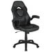 a black office chair with armrests