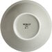 A white Libbey porcelain salad bowl with matte mint cream text.