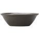 A matte olive Libbey porcelain fruit bowl.