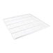 An Avantco white coated metal grid shelf with holes.