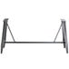 A black metal Lancaster Table & Seating trestle table base for a rectangular table.