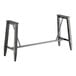 Lancaster Table & Seating industrial slate gray metal trestle table base for a bar table.