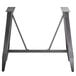 A metal Lancaster Table & Seating trestle table base for a bar height table.