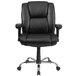 a black office chair with arms