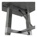 A Lancaster Table & Seating metal trestle table base with a slate grey finish.