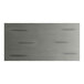 A rectangular solid wood table with a live edge design and a slate gray finish.
