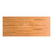 A rectangular solid wood bar height table top with a honey maple finish and live edge design.