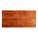A rectangular solid wood table top with a rustic mahogany finish.