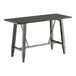 A Lancaster Table & Seating black and slate grey table with metal trestle base legs.