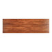 A Lancaster Table & Seating rectangular wooden table top with a rustic mahogany finish.