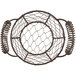 a wire basket with a spring