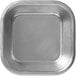 A silver square World Tableware aluminum ramekin.