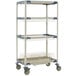 a white and grey metal rack