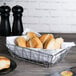 a basket of bread on a table