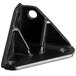 A black metal AvaValley bottom hinge corner with holes.