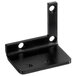 A black metal AvaValley bottom right hinge bracket with holes.