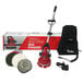 A MotorScrubber M3L cordless floor scrubber with a bag and cleaning tools.