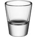 A clear Acopa shot glass.