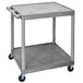 Luxor EC 35.25 In. W X 18 In. D X 35.5 In. H Utility Cart With 3-Flat Shelves And 5 In. Casters