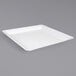 A white square Fineline polypropylene platter.