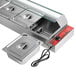 An Avantco stainless steel countertop food warmer with four half size wells.
