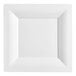 A white square plate with a white border.