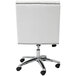 A white Boss decorative task chair with chrome legs and a studded back.
