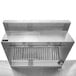 A stainless steel Halifax commercial kitchen hood system.