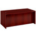 A Boss mahogany laminate bow front desk shell.