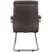 A brown Boss double plush executive guest chair with metal legs.