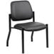 a black chair with metal legs