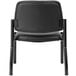 a black chair with black leather back