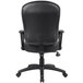 A Boss black leather office chair with wheels.