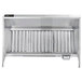 A silver metal Halifax FTHP730 concession hood system cabinet with a lid.