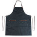 Hardmill Indigo Waxed Denim Full Length Bib Apron with 2 Pockets - 34 inchL x 29 inchW