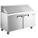 An Avantco stainless steel 2 door sandwich prep table.