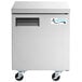 An Avantco stainless steel undercounter freezer.