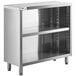 A Regency stainless steel dish cabinet with two shelves.