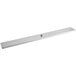 A long rectangular stainless steel beer drip tray with a hole in the middle.