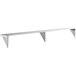 A long metal Regency solid wall shelf with brackets.