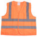 A Cordova orange safety vest with grey reflective stripes.