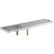 A Regency stainless steel surface mount with holes.