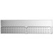 A silver rectangular Regency stainless steel beer drip tray with holes in it.