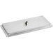A Regency stainless steel rectangular beer drip tray with a nut.