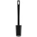 A black rectangular spatula with a handle.